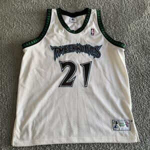 100% Authentic Starter 1997 Kevin Garnett NBA Minnesota Timberwolve Jersey 48 XL
